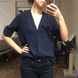 Dark navy blue blouse